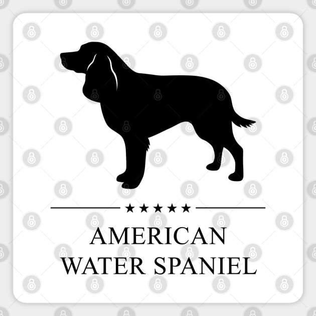 American Water Spaniel Black Silhouette Magnet by millersye